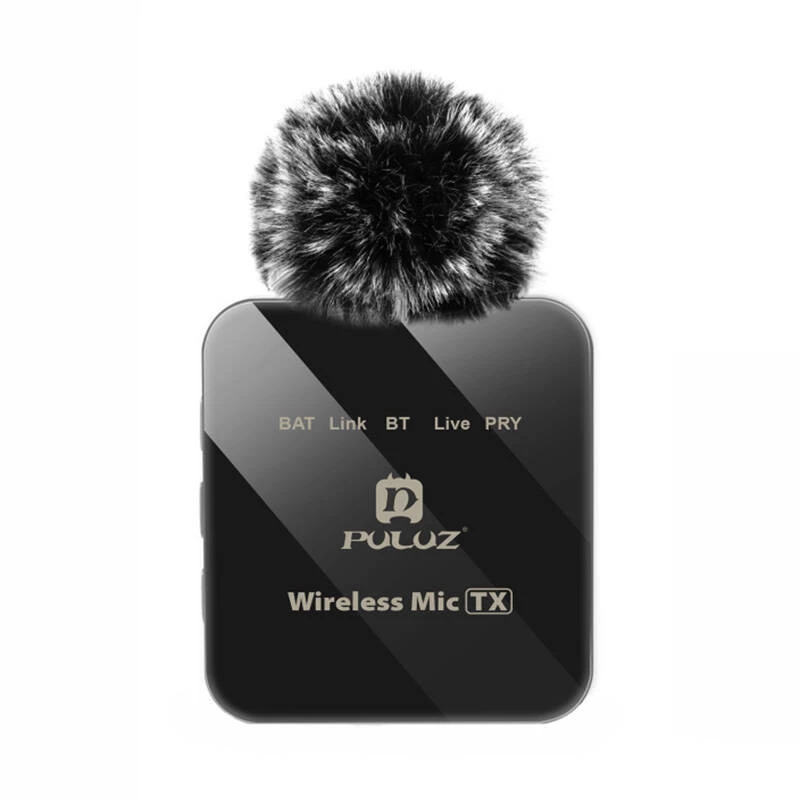 PULUZ PU648B Bezprzewodowy Mikrofon (USB-C) - Profesjonalny Mikrofon Krawatowy z Redukcją Szumów ENC, Zasięg 10m, Bateria 12h