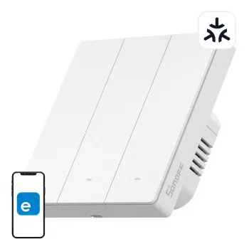 SONOFF M5-3C-86W WiFi Matter Smart Wall Switch (3-kanałowy) Biały