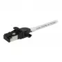 Przewód krosowy Synergy21 RJ45, CAT6A 500MHz, 0,5m, Biały, S/FTP, Slimline Okrągły d=4,5mm, TPE/LSZH (Superflex), AWG28, z wtykiem CAT7 Raw, Obrotowy wtyk