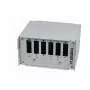 Synergy21 Fiber Optic Patch Panel for DIN Rail, 6x SC-Duplex/LC-Quad Ports, Empty, Light Grey (RAL 7035)