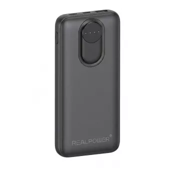 RealPower PB-20000 Pro Power Bank 20000 mAh 30 W 2x USB-A 1x USB-C Czarny