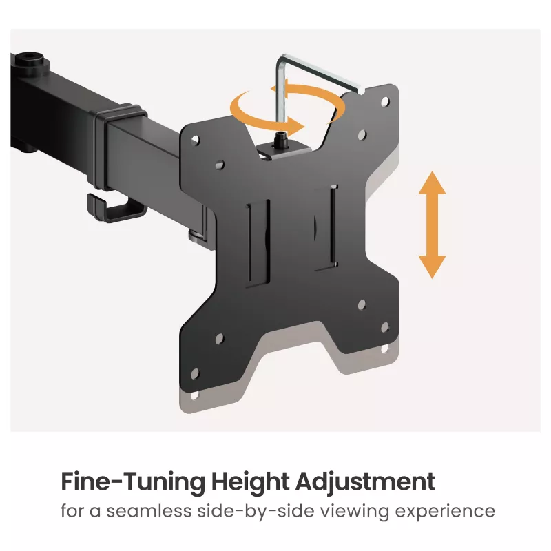 Equip Dual Monitor Desk Mount 17-32 inch 360° Articulating 10kg Black