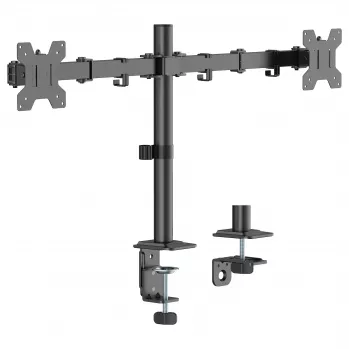 Equip Dual Monitor Desk Mount 17-32 inch 360° Articulating 10kg Black