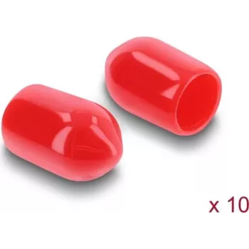 Delock Dust Cap for SMA Female Connector 10 Pieces Silicone Red (60912)