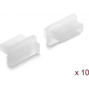Osłona przeciwpyłowa Delock do portu żeńskiego HDMI-A, 10 sztuk, silikon, przezroczysta (87423)