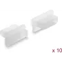 Osłona przeciwpyłowa Delock do portu żeńskiego HDMI-A, 10 sztuk, silikon, przezroczysta (87423)
