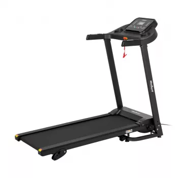 REBEL ACTIVE RBA-1001 Składana Bieżnia Elektryczna z Wyświetlaczem LCD, 12 Programów, 12 km/h, Srebrny/Czarny