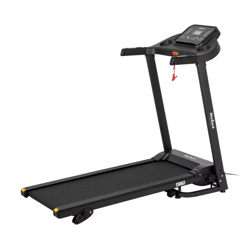 REBEL ACTIVE RBA-1001 Składana Bieżnia Elektryczna z Wyświetlaczem LCD, 12 Programów, 12 km/h, Srebrny/Czarny