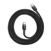 Baseus Cafule USB-C do USB-C Kabel PD 2.0 QC 3.0 60W 1m (Czarny/Szary)
