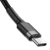 Baseus Cafule USB-C do USB-C Kabel PD 2.0 QC 3.0 60W 1m (Czarny/Szary)