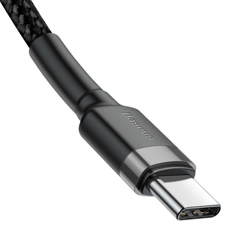 Baseus Cafule USB-C do USB-C Kabel PD 2.0 QC 3.0 60W 1m (Czarny/Szary)