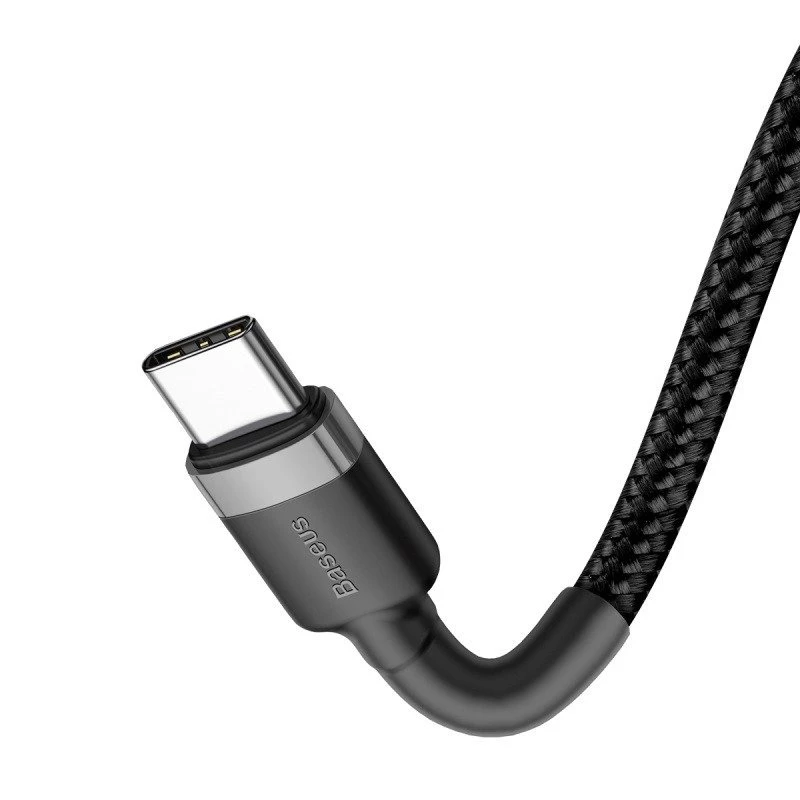 Baseus Cafule USB-C do USB-C Kabel PD 2.0 QC 3.0 60W 1m (Czarny/Szary)