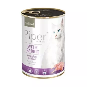 Dolina Noteci Piper Animals Sterilised z Królikiem - Mokra Karma dla Kotów - 400g