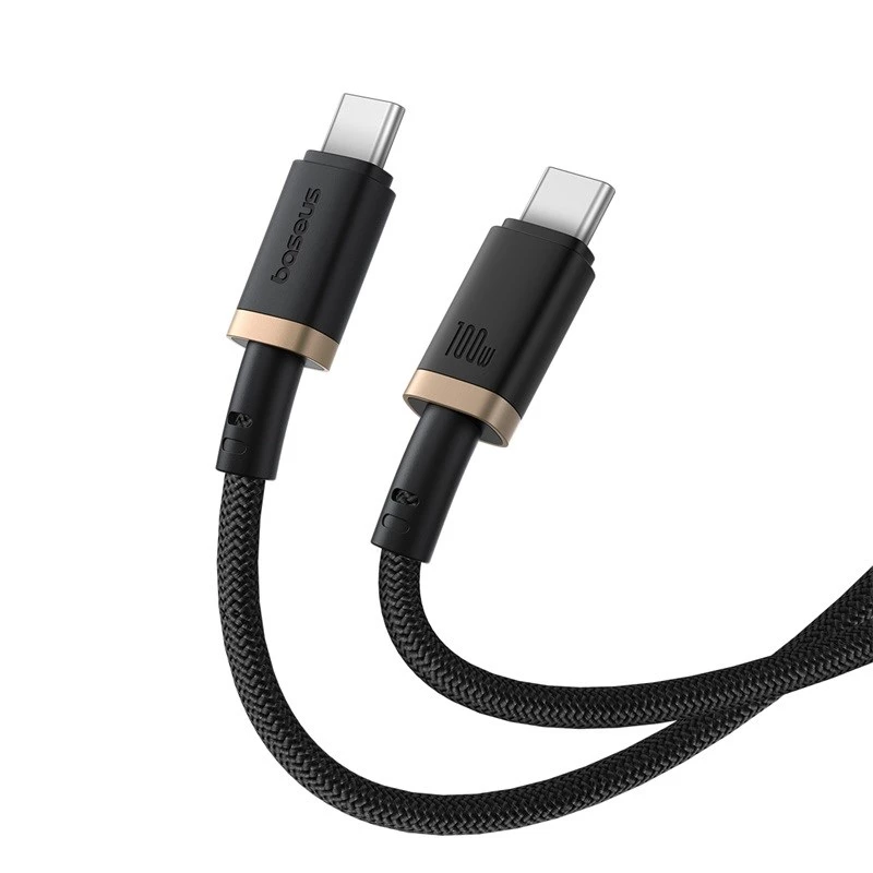 Baseus Dura Type C to Type C 100 W Fast Charging Cable 1 m Black, Gold