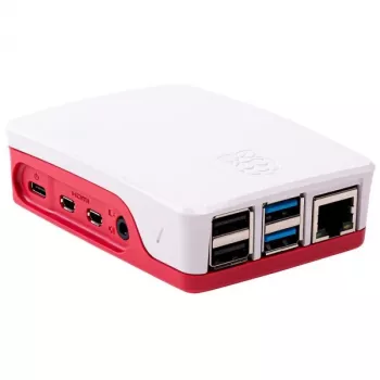 Obudowa ochronna Raspberry Pi 4 czerwono-biała oficjalna