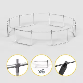 REBEL Active Trampoline PRO 14ft/427 cm z siatką bezpieczeństwa i drabinką