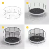 REBEL Active Trampoline PRO 14ft/427 cm z siatką bezpieczeństwa i drabinką