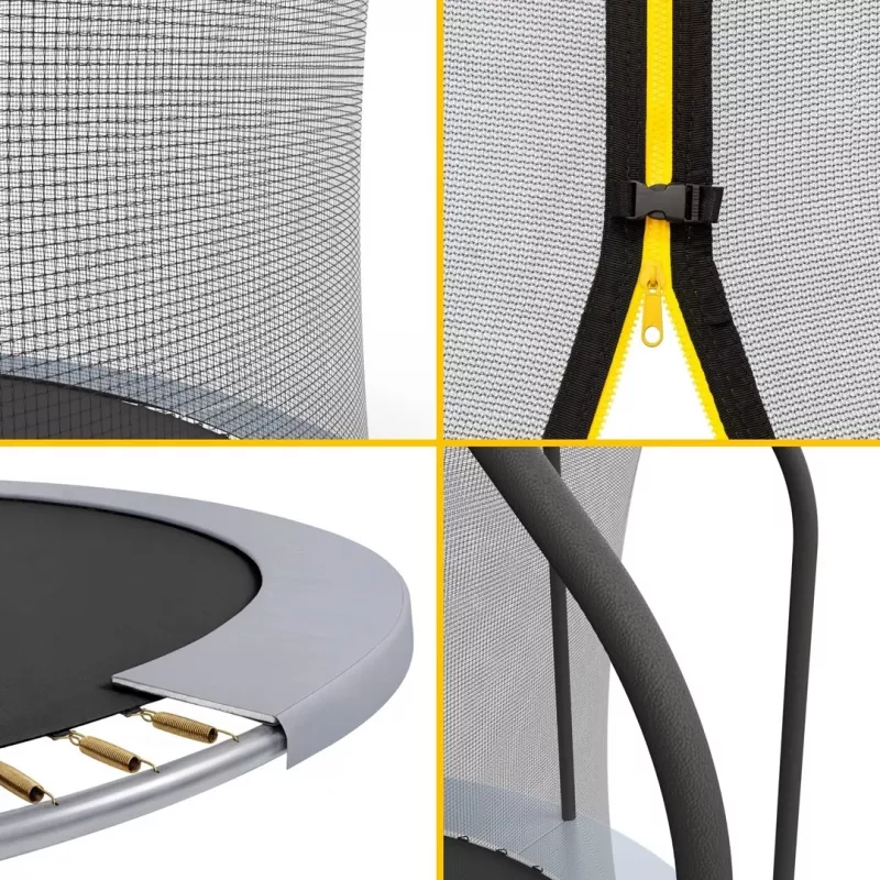 REBEL Active Trampoline PRO 14ft/427 cm z siatką bezpieczeństwa i drabinką
