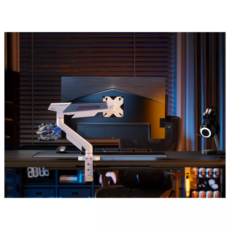Uchwyt biurkowy Equip do monitorów 17-40 inch, obrót 360°, 12 kg, czarno-biały