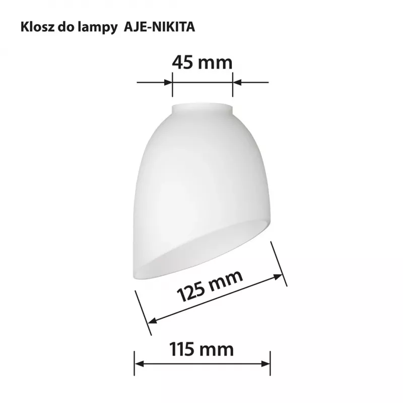 Activejet Klosz Nikita Biały Tkanina Tekstylna Cylindryczny E27 300mm