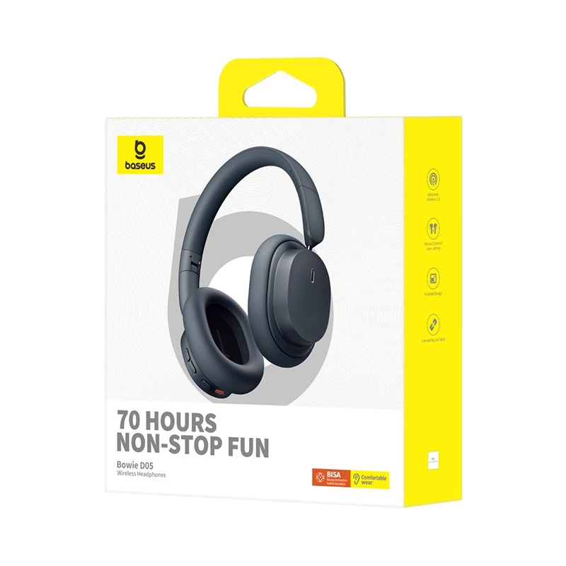 Baseus Bowie D05 Wireless Over-Ear Headphones Bluetooth 5.3 - Black