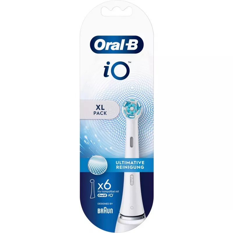 Oral-B iO Ultimate Clean Brush Tips White, 6 pcs. Extra Toothbrush Heads
