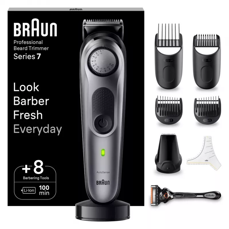 Braun BT7420 Trymer do brody - Trymer wielofunkcyjny - Czarny/Szary