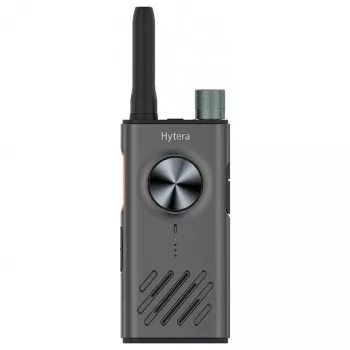 Hytera S1 HYT-S31 B1 0.5W UHF 446MHz PMR446 Radiotelefon z Wymienną Baterią Li-Polymer 2200mAh, Podwójnym Przyciskiem PTT, Klipsem do Pasa, Gniazdem Audio 3.5mm, Anteną 5.4cm - Szary