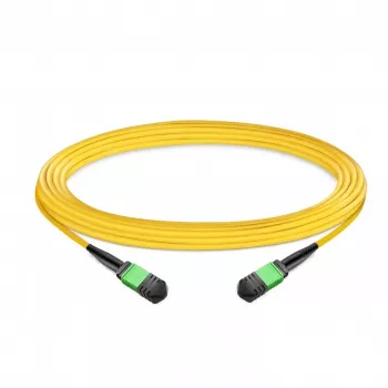 EFB-ELEKTRONIK MTP/APC Female do MTP/APC Female OS2 Jednomodowy Patchcord, 12 włókien, Typ B, LSZH, Żółty, 30m