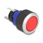 Delock 22 mm Panel Mount Push Button, Flat, Red LED, Solder Terminals, 1 NO, 230 V AC/DC