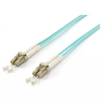 Equip Fiber Optic Patch Cable LC to LC 1.5m Multimode Duplex OM3 Turquoise