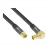 Good Connections SmartFLEX SAT Antenna Cable, IEC/Coax Angled Plug to Jack, Gold-Plated, Quad-Shielded, 120 dB, Black, 1.5 m (GC-M2072)