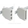 Delock Panel krosowy światłowodowy 6 portów dla SC Duplex i LC Quad z panelem alternatywnym 8 x SC Simplex lub LC Duplex Szary Montaż na szynie DIN (86095)