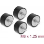 Tłumik drgań Delock M8 x 1,25 mm D 40 x H 20 mm z 2 gwintami męskimi, 4 sztuki, czarny (60817)