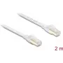 Delock RJ45 Flat Patch Cable Cat.8.1 U/FTP do 40 Gbps 2 m Biały (81026)