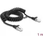 Delock RJ50 Kabel zwijany Męski-Męski 1 m Czarny (88161)
