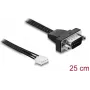 Delock Przewód połączeniowy szeregowy RS-232 D-Sub 9-pin męski do JST XH 4-pin żeński 25 cm (91277)
