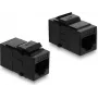 Delock Keystone Module Coupler RJ12 Female to RJ12 Female Cat.3 Plastic Black (91378)