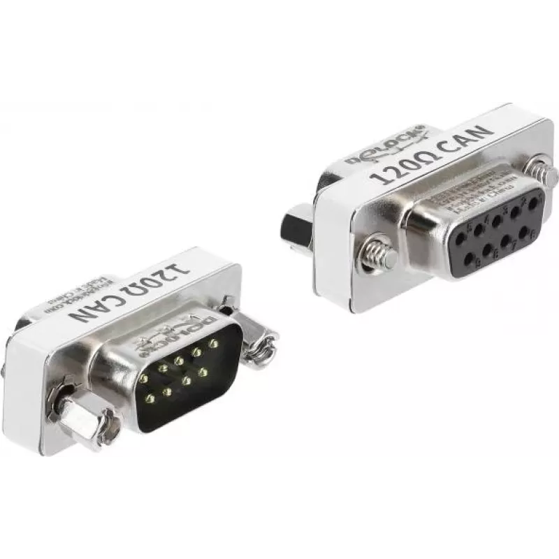 Adapter CAN Bus Delock D-Sub 9-pin męsko-żeński z rezystorem terminującym 120 Ohm