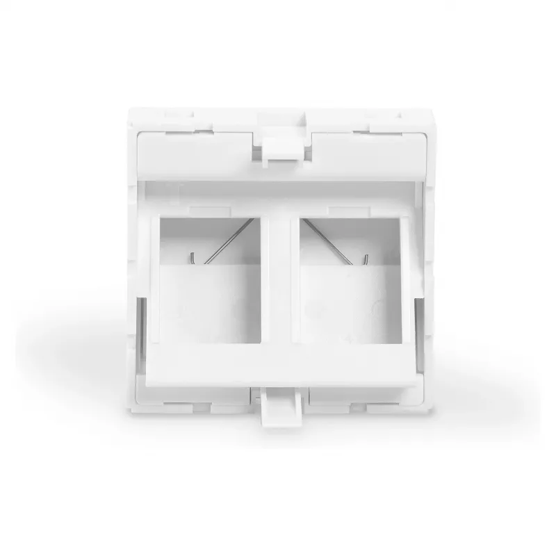 DIGITUS Keystone Faceplate 2-Port 45x45mm Angled White