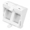 DIGITUS Keystone Faceplate 2-Port 45x45mm Angled White