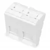 DIGITUS Keystone Faceplate 2-Port 45x45mm Angled White