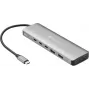 Sandberg USB-C do 5x USB-C + 2x USB-A Hub, 100W, USB 3.2 Gen 1, Szary