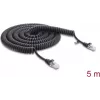 Delock RJ45 Spiral Cable Cat.5e 5 m Black (88019)