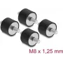Tłumik drgań Delock M8 x 1,25 mm D 30 x H 20 mm z 2 gwintami zewnętrznymi 4 sztuki czarny (60816)