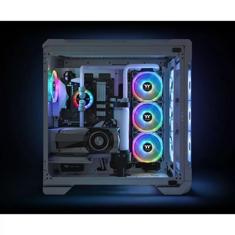 Thermaltake Riing Trio 12 RGB Radiator Fan White TT Premium Edition (3-Pack z Kontrolerem)