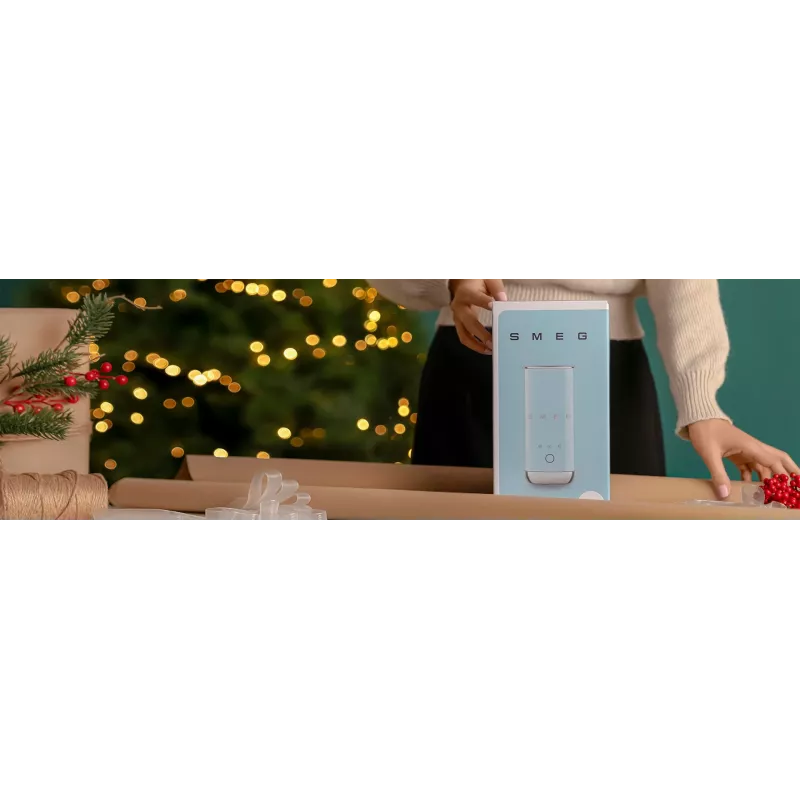 Spieniacz do mleka Smeg MFF02PBEU, 3 funkcje, nieprzywierająca powłoka, 500 W, pastelowy niebieski