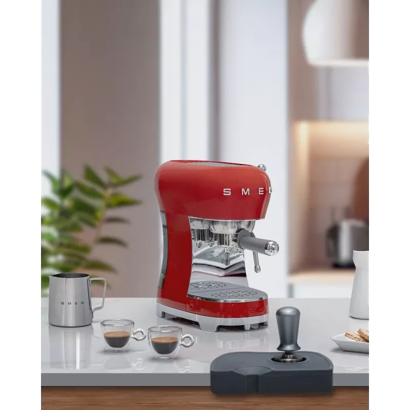 Smeg ECF02RDEU 50's Style Manual Espresso Machine 1.1 L Czerwony