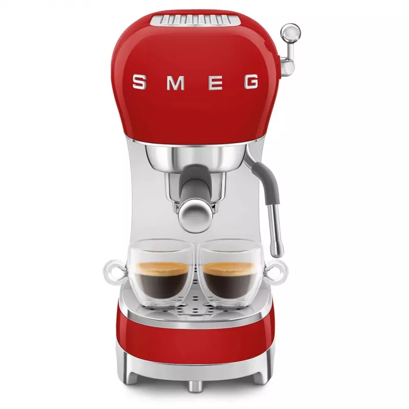 Smeg ECF02RDEU 50's Style Manual Espresso Machine 1.1 L Czerwony