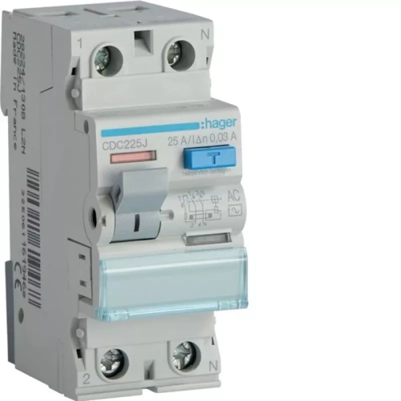 Hager CDC225J Szyna neutralna 25-biegowa 125A 400V Szary/Niebieski